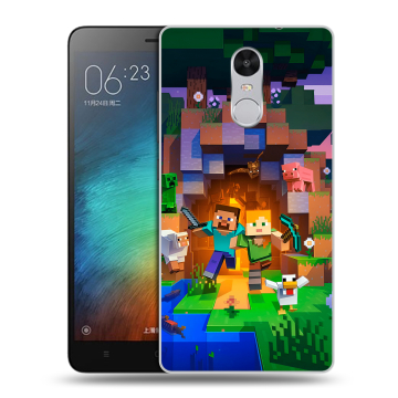 Пластиковый чехол на Xiaomi RedMi Pro с принтом Майнкрафт Minecraft