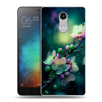 Пластиковый чехол на Xiaomi RedMi Pro с принтом Цветы и мрамор Пластиковый чехол на Xiaomi RedMi Pro с принтом Цветы и мрамор