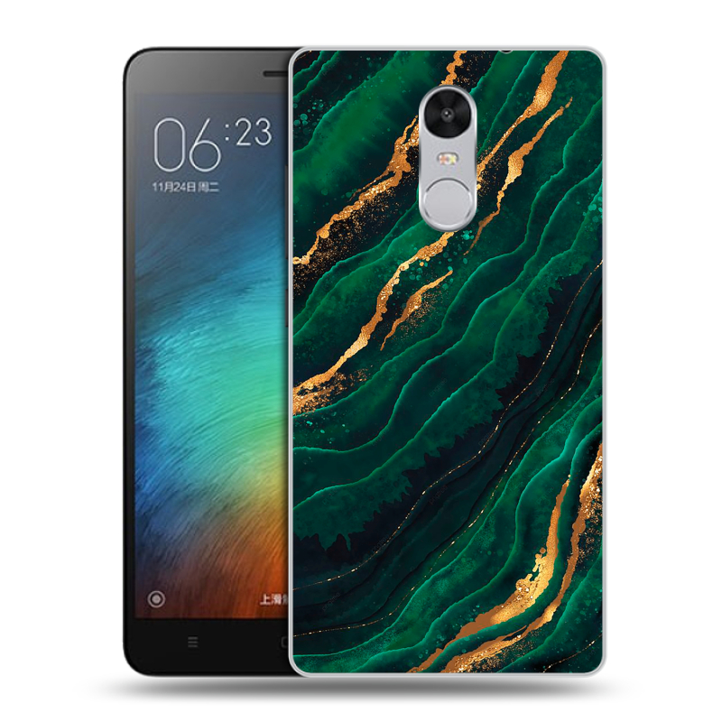 Пластиковый чехол на Xiaomi RedMi Pro с принтом Мрамор зеленое золото Пластиковый чехол на Xiaomi RedMi Pro с принтом Мрамор зеленое золото