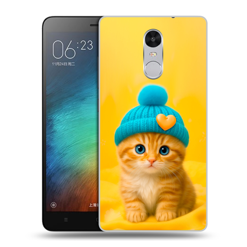 Пластиковый чехол на Xiaomi RedMi Pro с принтом Котенок в шапке Пластиковый чехол на Xiaomi RedMi Pro с принтом Котенок в шапке