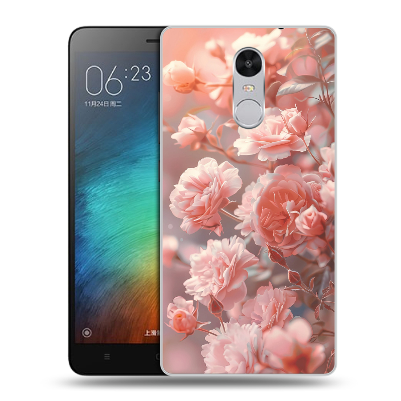 Пластиковый чехол на Xiaomi RedMi Pro с принтом Розовые розы Пластиковый чехол на Xiaomi RedMi Pro с принтом Розовые розы