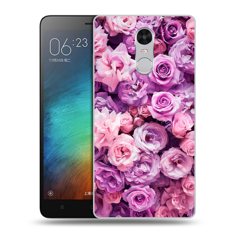 Пластиковый чехол на Xiaomi RedMi Pro с принтом лавандовые розы Пластиковый чехол на Xiaomi RedMi Pro с принтом лавандовые розы