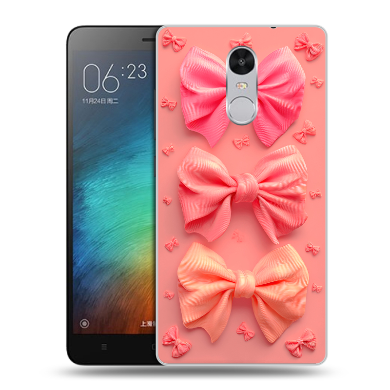 Пластиковый чехол на Xiaomi RedMi Pro с принтом Розовые бантики Пластиковый чехол на Xiaomi RedMi Pro с принтом Розовые бантики