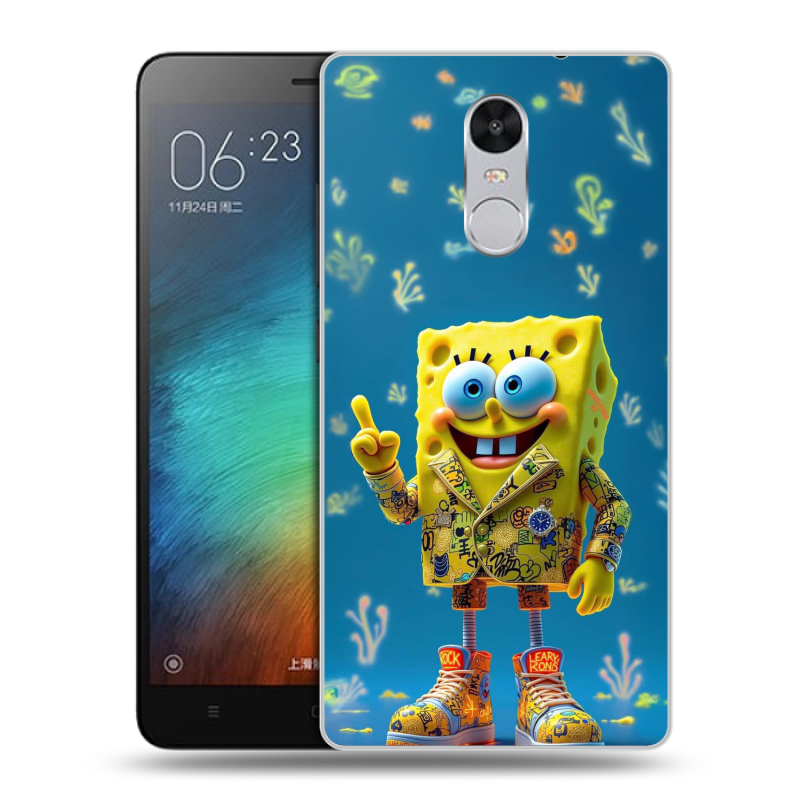 Пластиковый чехол на Xiaomi RedMi Pro с принтом Спанч боб Спанчбоб Пластиковый чехол на Xiaomi RedMi Pro с принтом Спанч боб Спанчбоб