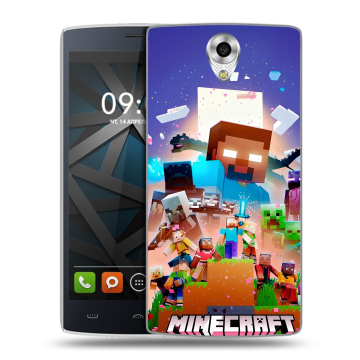 Силиконовый чехол на BQ Hammer с принтом Майнкрафт Minecraft