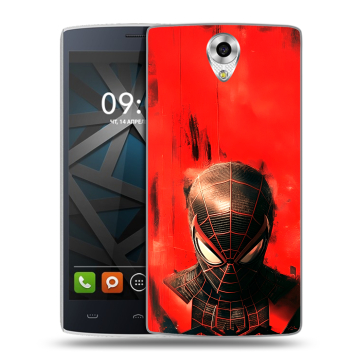 Силиконовый чехол на BQ Hammer с принтом человек паук spiderman
