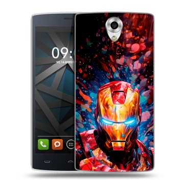 Силиконовый чехол на BQ Hammer с принтом Железный человек Ironman