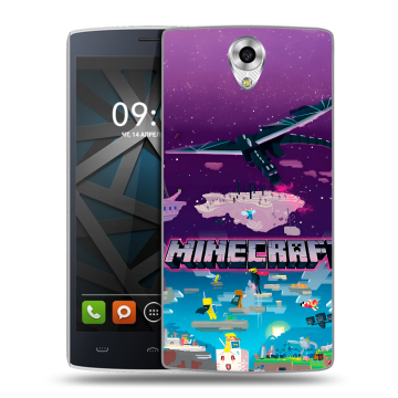 Силиконовый чехол на BQ Hammer с принтом Майнкрафт Minecraft