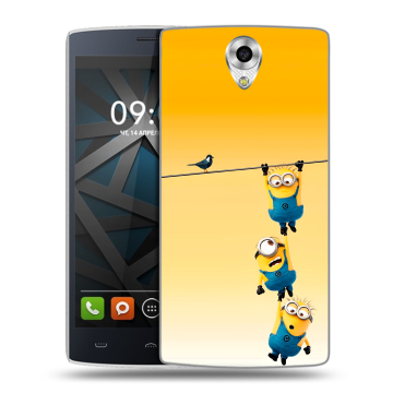 Силиконовый чехол на BQ Hammer с принтом Миньоны