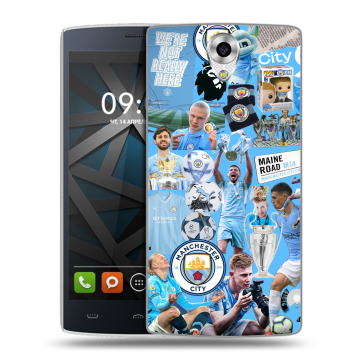 Силиконовый чехол на BQ Hammer с принтом Man City Манчестер Сити