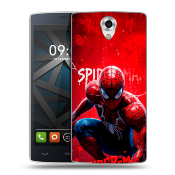 Силиконовый чехол на BQ Hammer с принтом Spiderman Человек паук