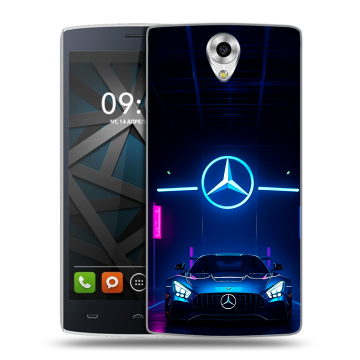 Силиконовый чехол на BQ Hammer с принтом Mercedes Мерседес