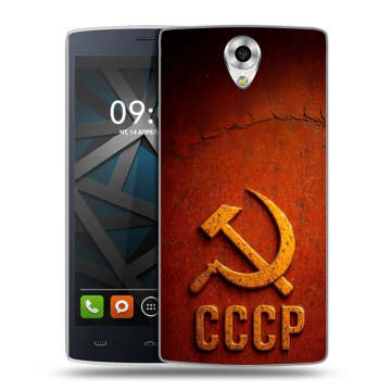 Силиконовый чехол на BQ Hammer с принтом Флаг Герб СССР