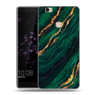 Силиконовый чехол на Huawei Honor Note 8 с принтом Мрамор зеленое золото Силиконовый чехол на Huawei Honor Note 8 с принтом Мрамор зеленое золото