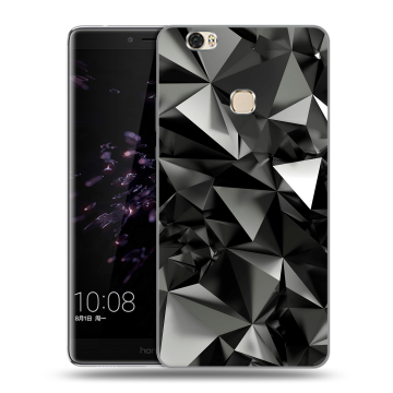 Силиконовый чехол на Huawei Honor Note 8 с принтом Черные кристаллы Силиконовый чехол на Huawei Honor Note 8 с принтом Черные кристаллы