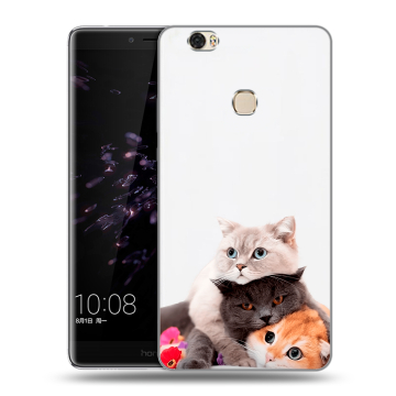 Силиконовый чехол на Huawei Honor Note 8 с принтом Кошки Силиконовый чехол на Huawei Honor Note 8 с принтом Кошки