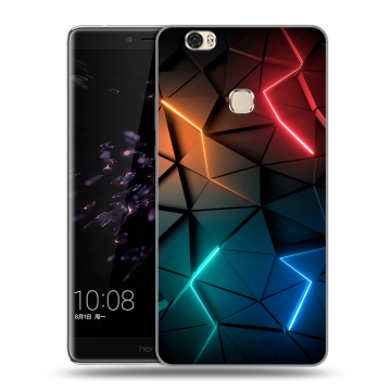Силиконовый чехол на Huawei Honor Note 8 с принтом Абстракция неон Силиконовый чехол на Huawei Honor Note 8 с принтом Абстракция неон