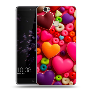 Силиконовый чехол на Huawei Honor Note 8 с принтом Сердечки Силиконовый чехол на Huawei Honor Note 8 с принтом Сердечки