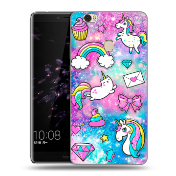 Силиконовый чехол на Huawei Honor Note 8 с принтом Единороги Силиконовый чехол на Huawei Honor Note 8 с принтом Единороги