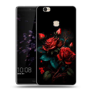 Силиконовый чехол на Huawei Honor Note 8 с принтом Розы красные