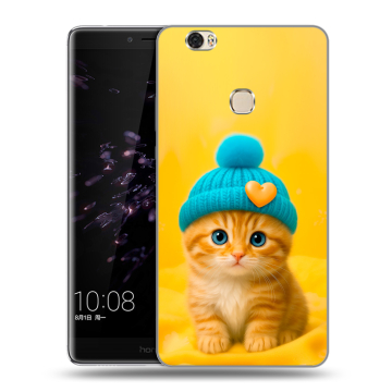 Силиконовый чехол на Huawei Honor Note 8 с принтом Котенок в шапке