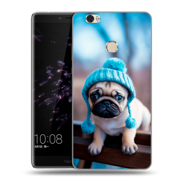 Силиконовый чехол на Huawei Honor Note 8 с принтом Мопс в шапке