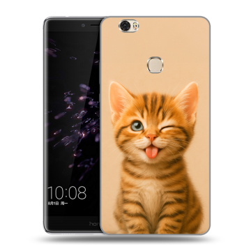 Силиконовый чехол на Huawei Honor Note 8 с принтом котенок