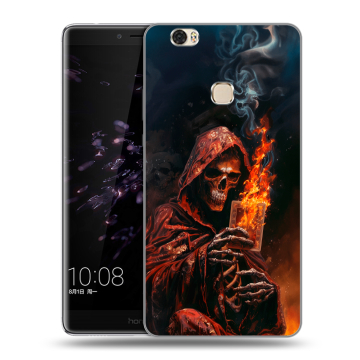 Силиконовый чехол на Huawei Honor Note 8 с принтом Скелет и карты Силиконовый чехол на Huawei Honor Note 8 с принтом Скелет и карты