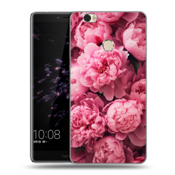 Силиконовый чехол на Huawei Honor Note 8 с принтом цветы пионы