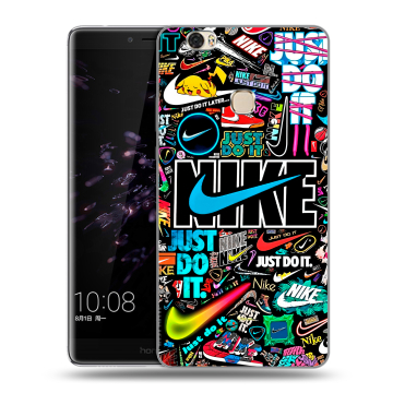 Силиконовый чехол на Huawei Honor Note 8 с принтом найк nike черный Силиконовый чехол на Huawei Honor Note 8 с принтом найк nike черный