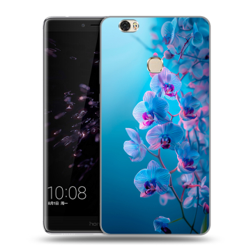 Силиконовый чехол на Huawei Honor Note 8 с принтом голубые орхидеи Силиконовый чехол на Huawei Honor Note 8 с принтом голубые орхидеи