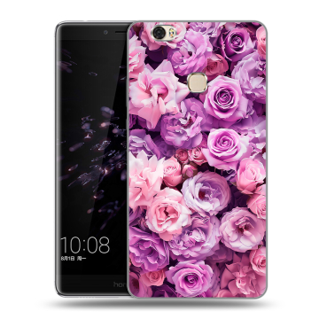 Силиконовый чехол на Huawei Honor Note 8 с принтом лавандовые розы