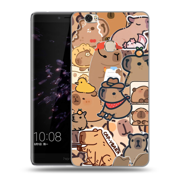 Силиконовый чехол на Huawei Honor Note 8 с принтом капибара