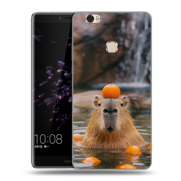 Силиконовый чехол на Huawei Honor Note 8 с принтом Капибара с апельсином Силиконовый чехол на Huawei Honor Note 8 с принтом Капибара с апельсином