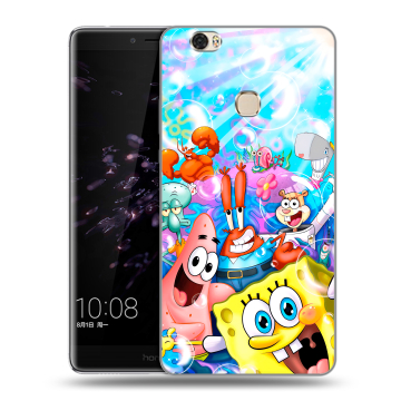 Силиконовый чехол на Huawei Honor Note 8 с принтом спанчбоб спанч боб