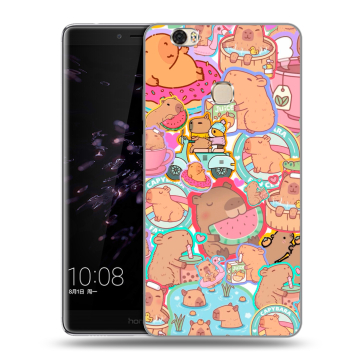 Силиконовый чехол на Huawei Honor Note 8 с принтом капибары
