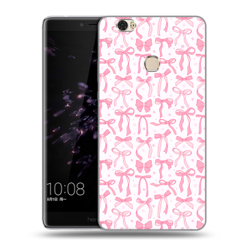 Силиконовый чехол на Huawei Honor Note 8 с принтом Розовые бантики