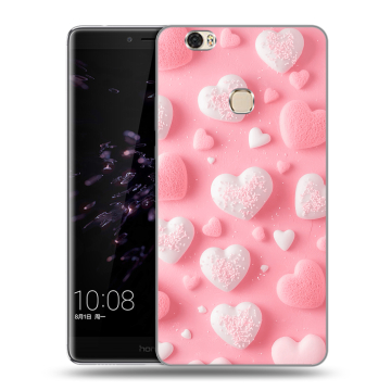 Силиконовый чехол на Huawei Honor Note 8 с принтом Сердечки