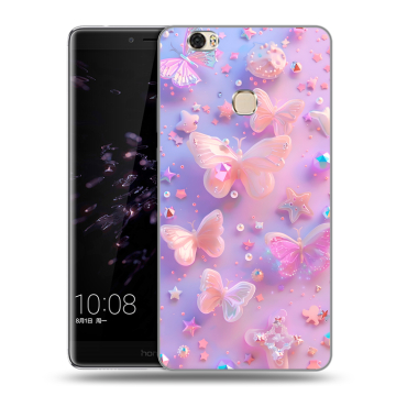 Силиконовый чехол на Huawei Honor Note 8 с принтом Бабочки Силиконовый чехол на Huawei Honor Note 8 с принтом Бабочки