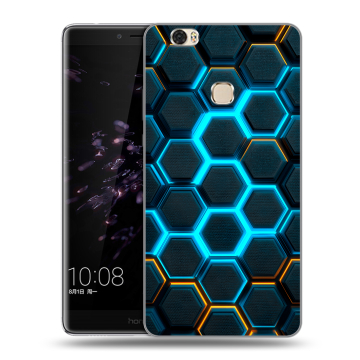 Силиконовый чехол на Huawei Honor Note 8 с принтом Неоновые соты Силиконовый чехол на Huawei Honor Note 8 с принтом Неоновые соты