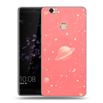 Силиконовый чехол на Huawei Honor Note 8 с принтом Розовый космос Силиконовый чехол на Huawei Honor Note 8 с принтом Розовый космос