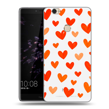 Силиконовый чехол на Huawei Honor Note 8 с принтом Сердечки Силиконовый чехол на Huawei Honor Note 8 с принтом Сердечки