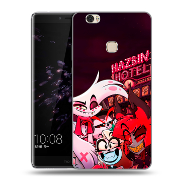 Силиконовый чехол на Huawei Honor Note 8 с принтом Hazbin Hotel Отель Хазбин