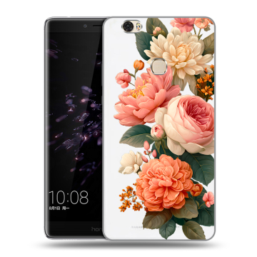Силиконовый чехол на Huawei Honor Note 8 с принтом цветы