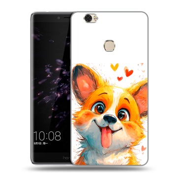 Силиконовый чехол на Huawei Honor Note 8 с принтом корги