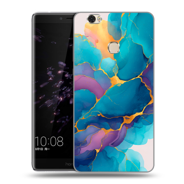 Силиконовый чехол на Huawei Honor Note 8 с принтом Мрамор блестки