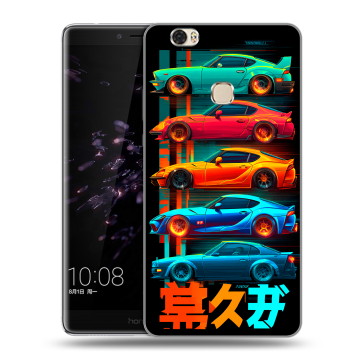 Силиконовый чехол на Huawei Honor Note 8 с принтом машины тачки