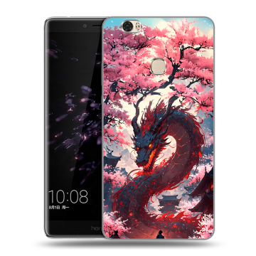 Силиконовый чехол на Huawei Honor Note 8 с принтом Дракон Японский