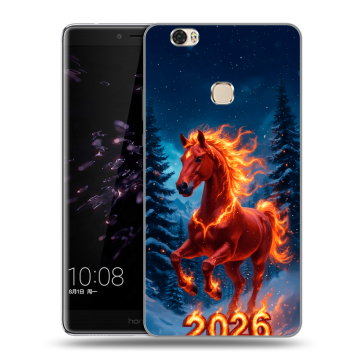 Силиконовый чехол на Huawei Honor Note 8 с принтом Новый год коня