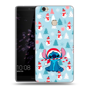 Силиконовый чехол на Huawei Honor Note 8 с принтом Стич Новый год